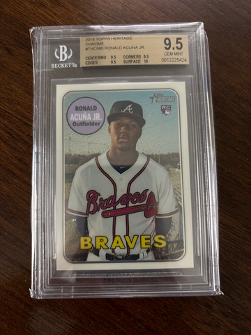 2018 Topps Chrome Heritage Ronald Acuna Jr /999 BGS 9.5