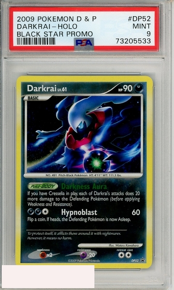 2009 POKEMON DIAMOND PEARL BSP DARKRAI-HOLO #DP52 PSA 9 MINT