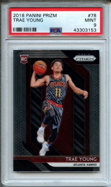 2018 Panini Prizm Trae Young #78 PSA Mint 9