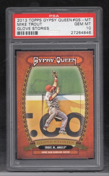 2013 Topps Gypsy Queen Glove Stories #GS-MT Mike Trout PSA 10 GEM MINT