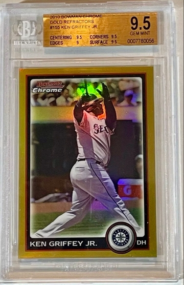 2010 Bowman Chrome Ken Griffey Jr GOLD Refractor /50 BGS 9.5