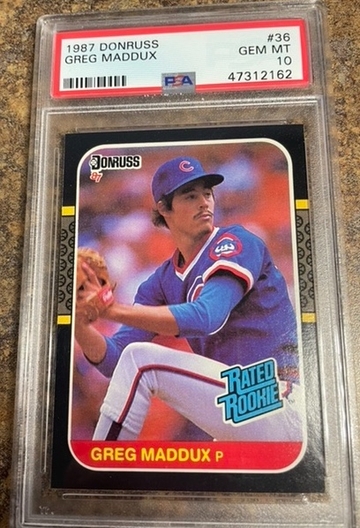 Greg Maddux 1987 Donruss Rated Rookie RC Psa 10