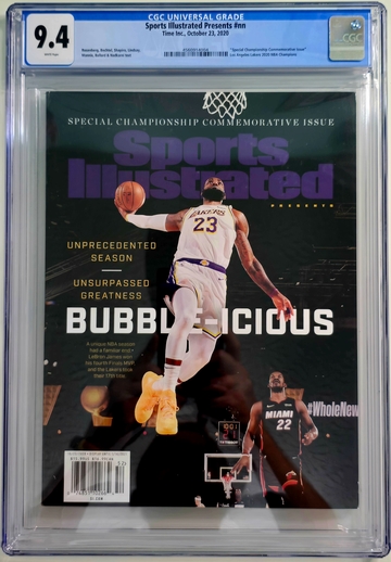 Sports Illustrated 2020 LeBron James Lakers Championship Commemorative CGC 9.4