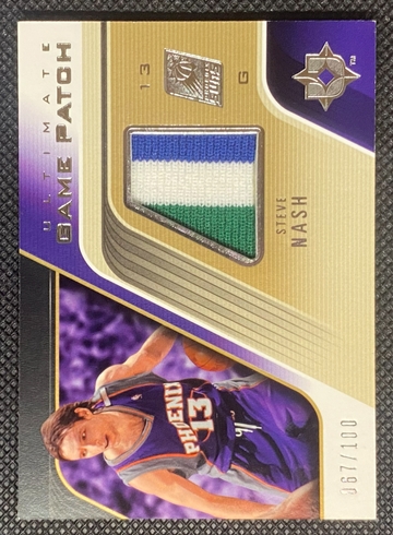 2004-05 Upper Deck Ultimate Collection #UGP-SN Steve Nash Game Used Patch /100