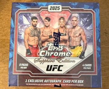 2025 Topps Chrome UFC Sapphire Edition Hobby Box Sealed Brand New In Hand