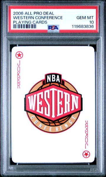 2006 All Pro Deal Western Conference NBA Joker Playing Cards PSA 10