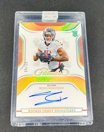 2023 Bijan Robinson Panini Flawless Gold Rookie Debut Signatures Auto /25 SEALED Autograph RC SP