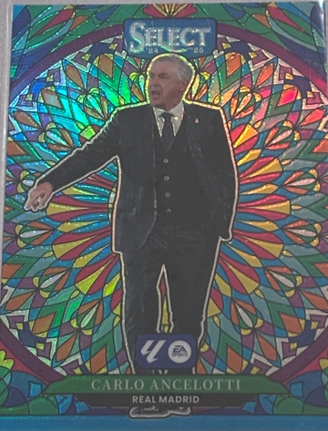 Carlo Anchelotti 2024-25 Panini Select La Liga Stained Glass - #30