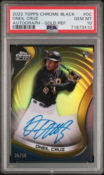 2022 O’Neil Cruz RC Gold Auto /50 PSA 10