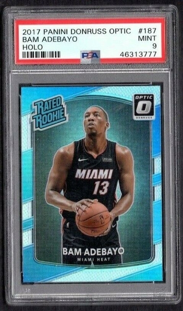 Bam Adebayo 2017 Panini Donruss Optic HOLO Foil #187 RC PSA 9 VERY LOW POP