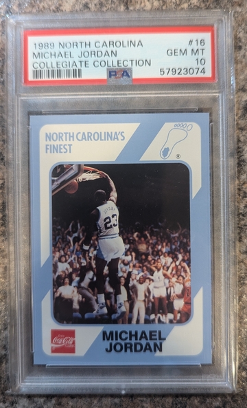 1989 North Carolina Michael Jordan Collegiate Collection #16 PSA 10