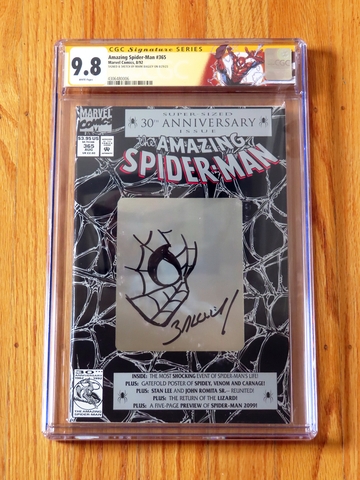 AMAZING SPIDER-MAN #365 CGC SS 9.8 signed sketch Mark Bagley Signature Series