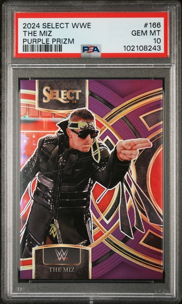 2024 Panini Select WWE Purple Prizm The Miz #166 Premier Level /99 PSA 10