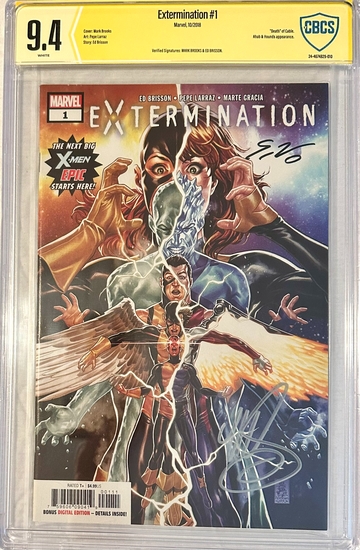 Extermination # 1 9.4 NM 2x Verified Signature Mark Brooks Ed Brisson X-Men