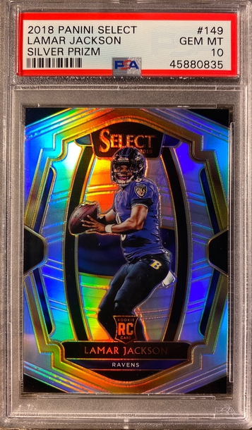 2018 Panini Select Prizm #149 Lamar Jackson PSA 10