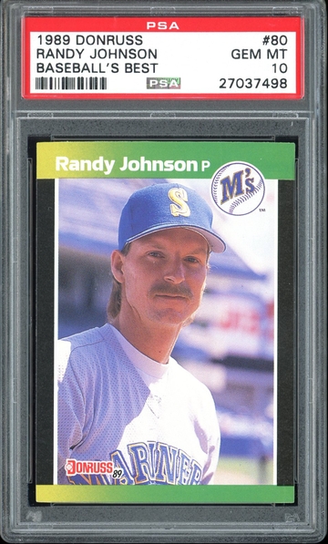 RANDY JOHNSON 1989 DONRUSS BASEBALL'S BEST #80 PSA 10 RC