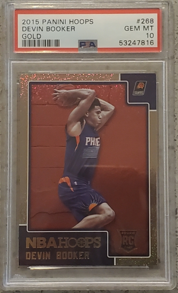 2015 Panini Hoops Devin Booker Rookie Gold Psa 10 Gem-mint