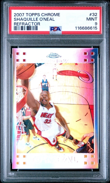 2007 Shaquille O'Neal Topps Chrome #32 Refractor 460/999 PSA 9