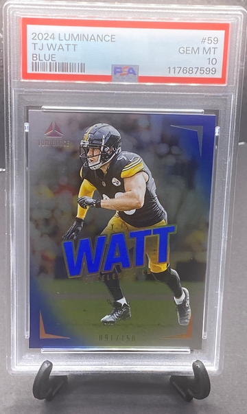 2024 Panini Luminance TJ Watt Blue Parallel.  PSA 10   