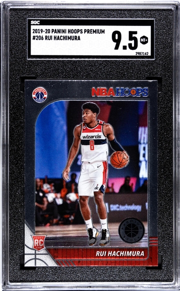 2019 Panini Hoops Premium Rui Hachimura #206 RC SGC 9.5