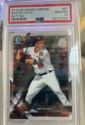 2018 Bowman Chrome Austin Hays Rookie PSA 10