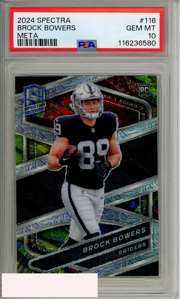 2024 PANINI SPECTRA BROCK BOWERS #116 META PSA 10 RC 4 OF 25