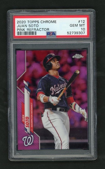 2020 Topps Chrome Pink Refractor Juan Soto #12 PSA 10
