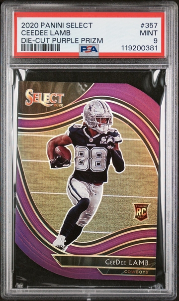 2020 Select #357 CeeDee Lamb Field Level PSA 9