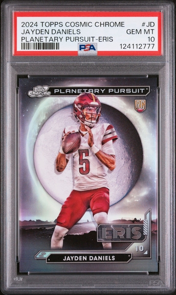 2024 Topps Cosmic Chrome Planetary Pursuit Eris Jayden Daniels PSA 10