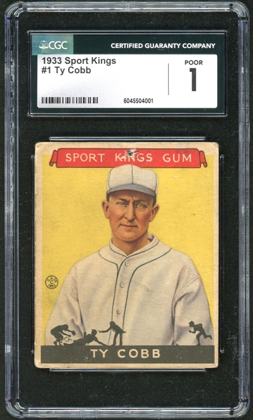 1933 Goudey Sport Kings #1 Ty Cobb CGC 1