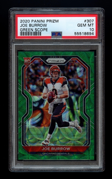 Joe Burrow 2020 Prizm Green Scope RC /75
