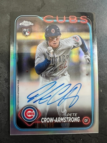 2024 Topps Chrome Pete Crow-Armstrong Refractor Auto /499 Chicago Cubs RC