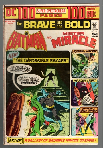 1974 DC Brave & The Bold Lot 2 Each #112 & #113 Batman & 100 Page Giant VG+/F-