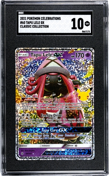 2021 Pokémon Celebrations Tapu Lele #60 GX Holo SGC 10
