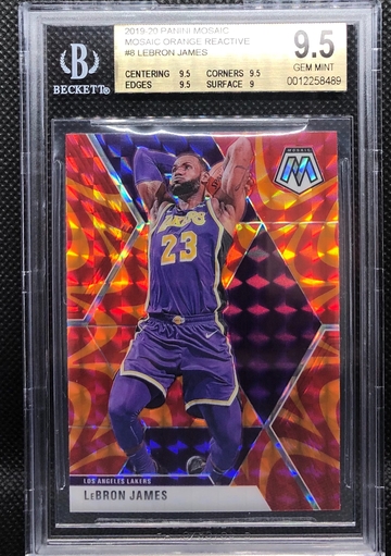 Lebron James 2019-20 Mosaic #8 Reactive Orange