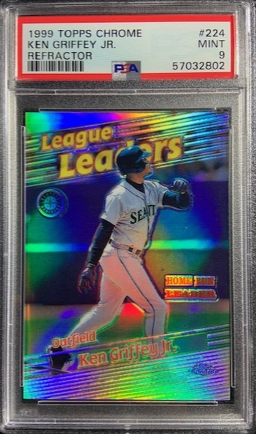 1999 Topps Chrome Refractor #224 Ken Griffey Jr. Seattle Mariners HOF PSA 9 MINT