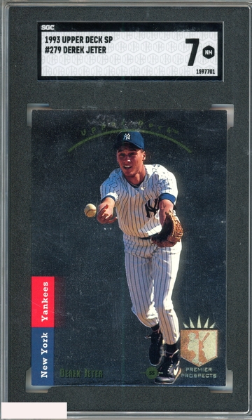 1993 UPPER DECK SP DEREK JETER #279 ROOKIE RC YANKEES HOF SGC 7 NM