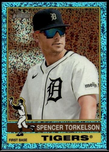 2025/Topps Heritage/Spencer Torkelson/Aqua Sparkle/Rare Gem