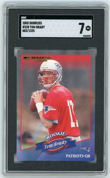 TOM BRADY 2000 Donruss Rc #883/1325 SGC 7