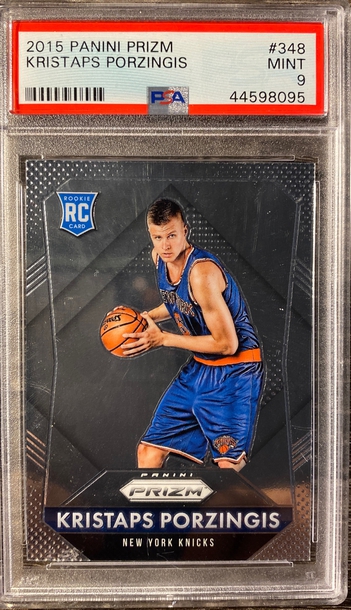 2015 Panini Prizm Kristaps Porzingis PSA 9