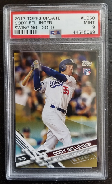 PSA 9 - 2017 TOPPS UPDATE CODY BELLINGER RC #US50 (1172/2017) GOLD