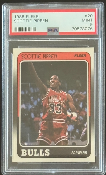 1988-89 Fleer Scottie Pippen Rookie RC #20 Bulls PSA 9