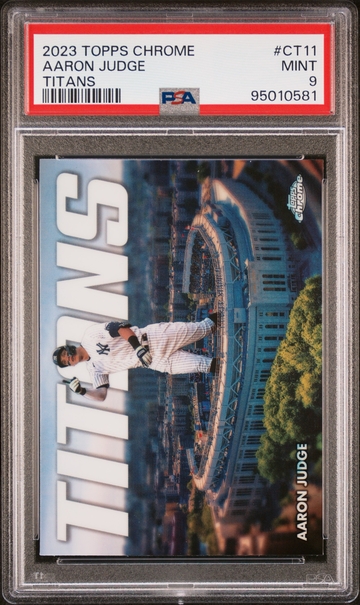 2023 Topps Chrome Titans Refractor Aaron Judge PSA  9 - Mint Yankees