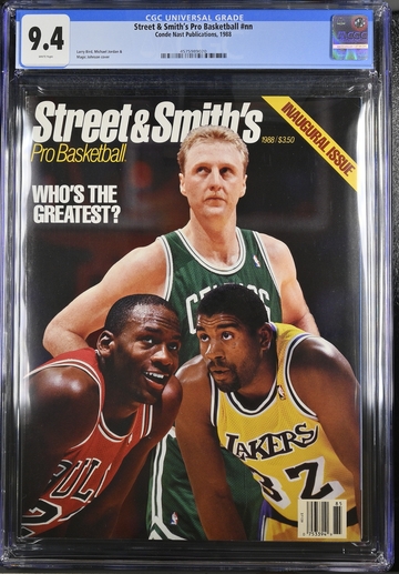 Street & Smith's 1988 Pro Basketball #nn. Jordan Bird Magic CGC 9.4 Pop 2