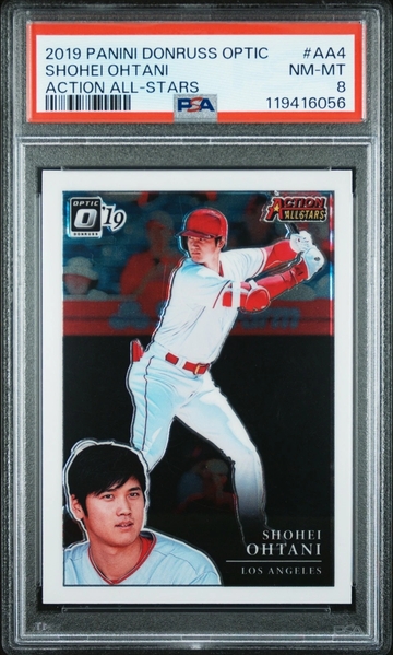 SHOHEI OHTANI 2019 Panini Donruss Optic ACTION ALL-STARS #AA-4 PSA 8 NM-MT