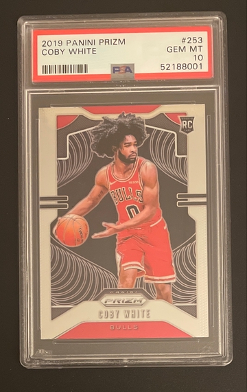 2019 Panini Prizm Coby White RC #253 PSA 10 GEM MINT