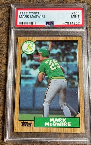 Mark McGwire 1987 Topps PSA 9