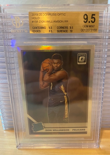Zion Williamson Optic Holo Silver Prizm BGS True GeM+ 9.5