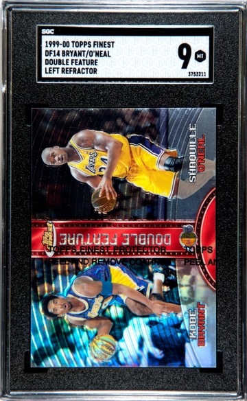 1999-00 Finest Kobe Bryant / Shaquille O'Neal Double Feature Left Refractor #DF14 SGC 9