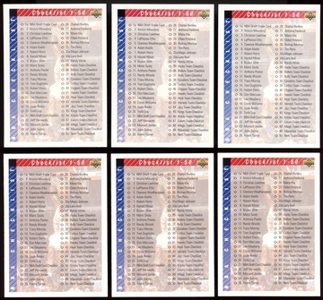1992 Upper Deck Checklist #1-50, #51-90 Michael Jordan #90 6x Lot HoF